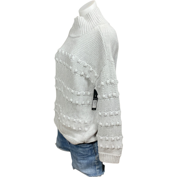 NWT NIC+ZOE Light Gray Cowl Neck Sweater - Picture 5 of 8